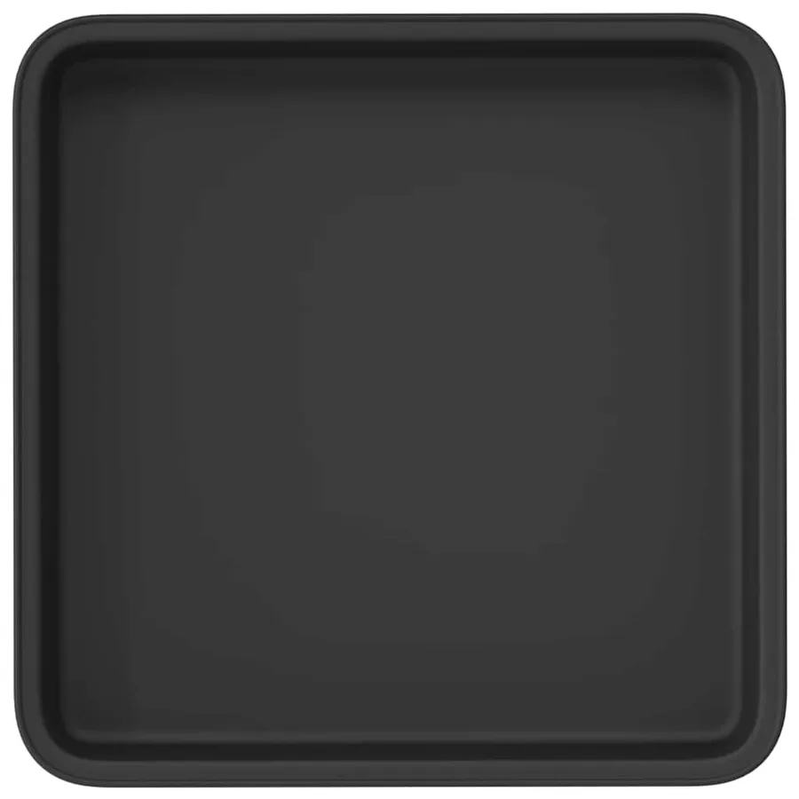 Plateau carré à fleurs 6 pcs Noir 18 x 18 x 2 cm Plastique - 7