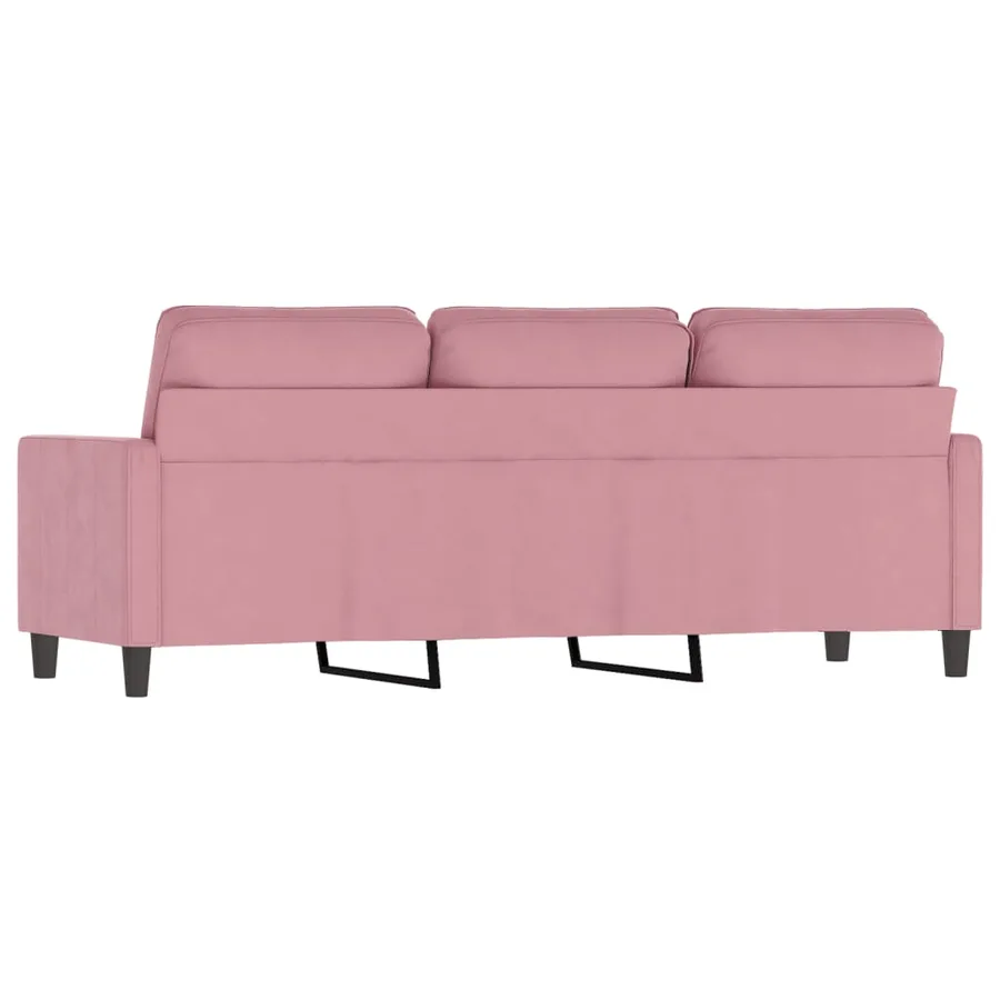 Canapé à 3 places Rose 180 cm Velours - 5