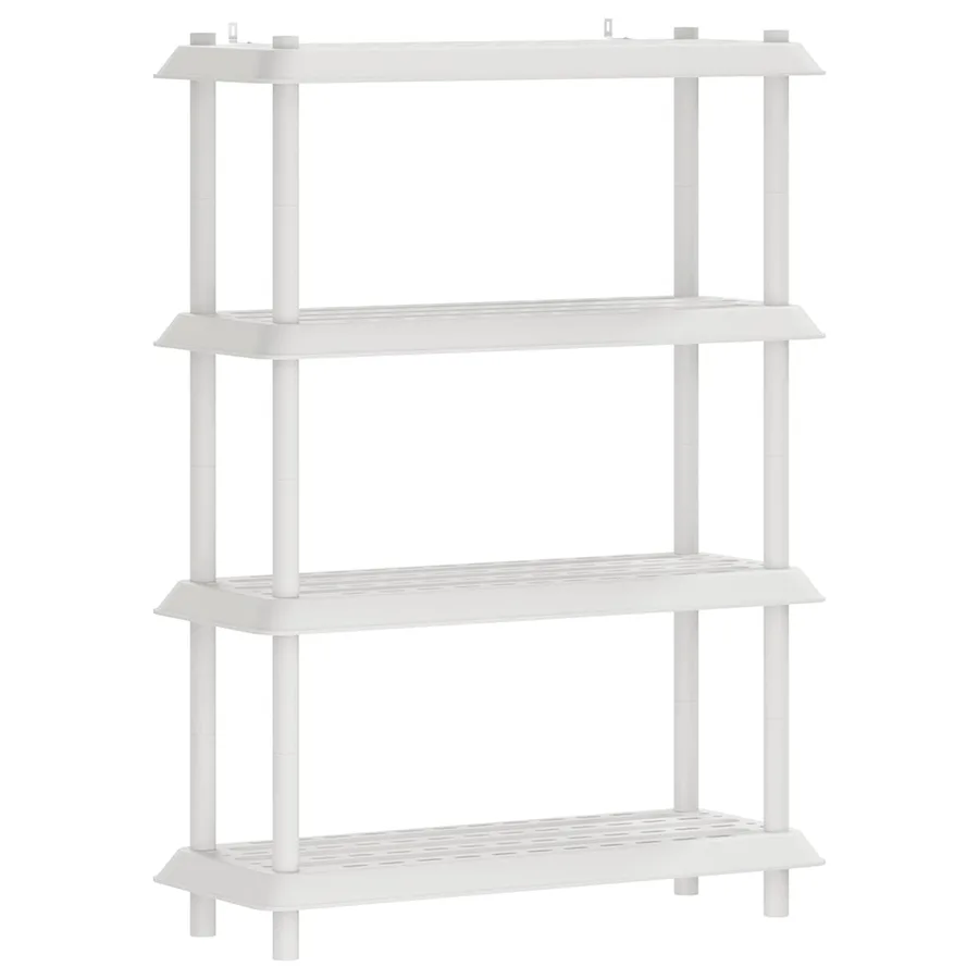 Unité de rangement 4 niveaux 100 x 40 x 136,5 cm PP Blanc - 2