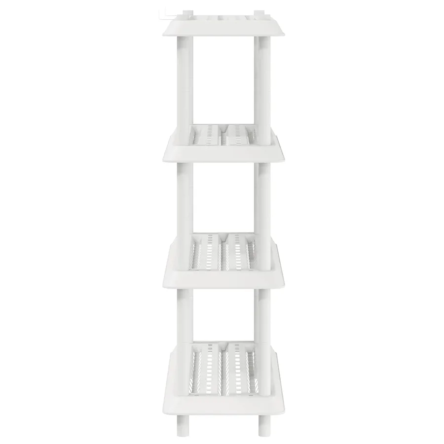 Unité de rangement 4 niveaux 100 x 40 x 136,5 cm PP Blanc - 6