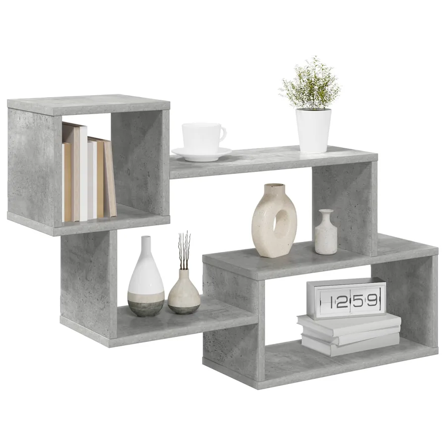 Étagère flottante Montage mural Gris béton 87 x 20 x 55 cm - 2