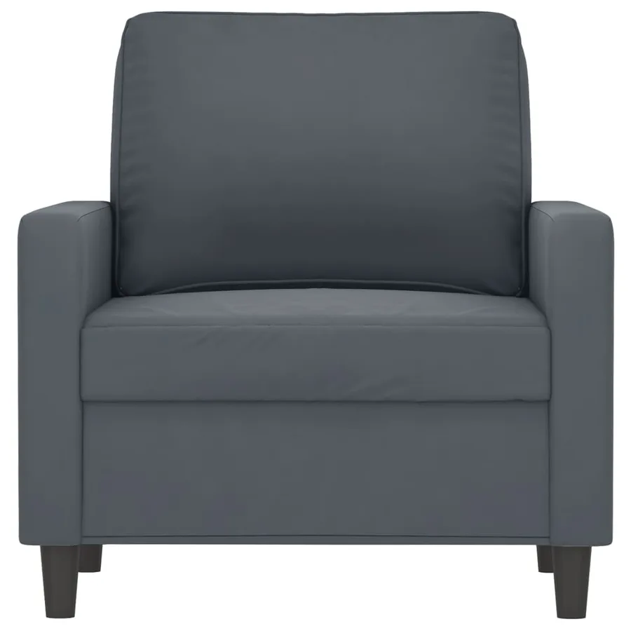 Fauteuil Gris foncé 60 cm Velours - 3