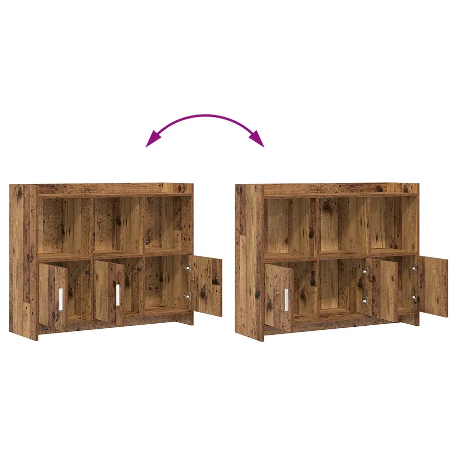 Buffet Bois ancien 98,5 x 33 x 80 cm Bois d'ingénierie - 9