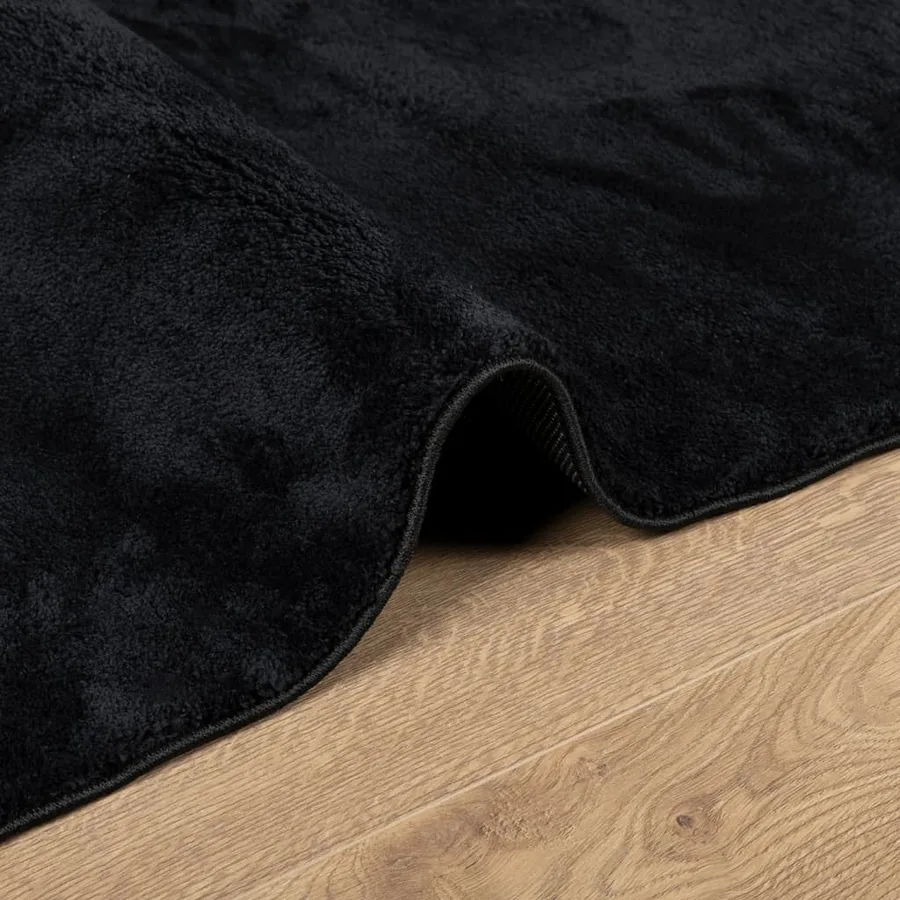Tapis OVIEDO à poils courts noir 200x280 cm - 6