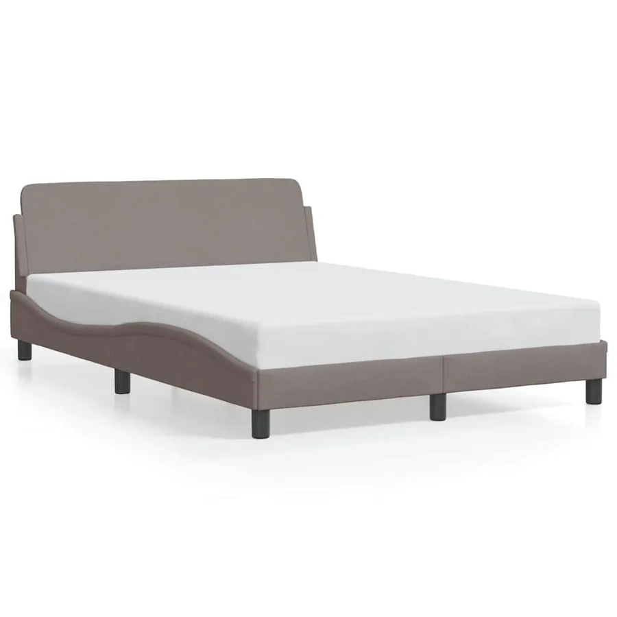 Cadre de lit Dover taupe 140x200 cm tissu - 2