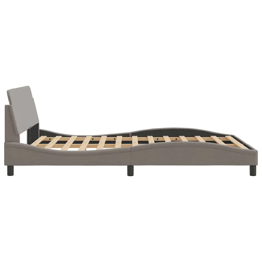 Cadre de lit Dover taupe 140x200 cm tissu - 5