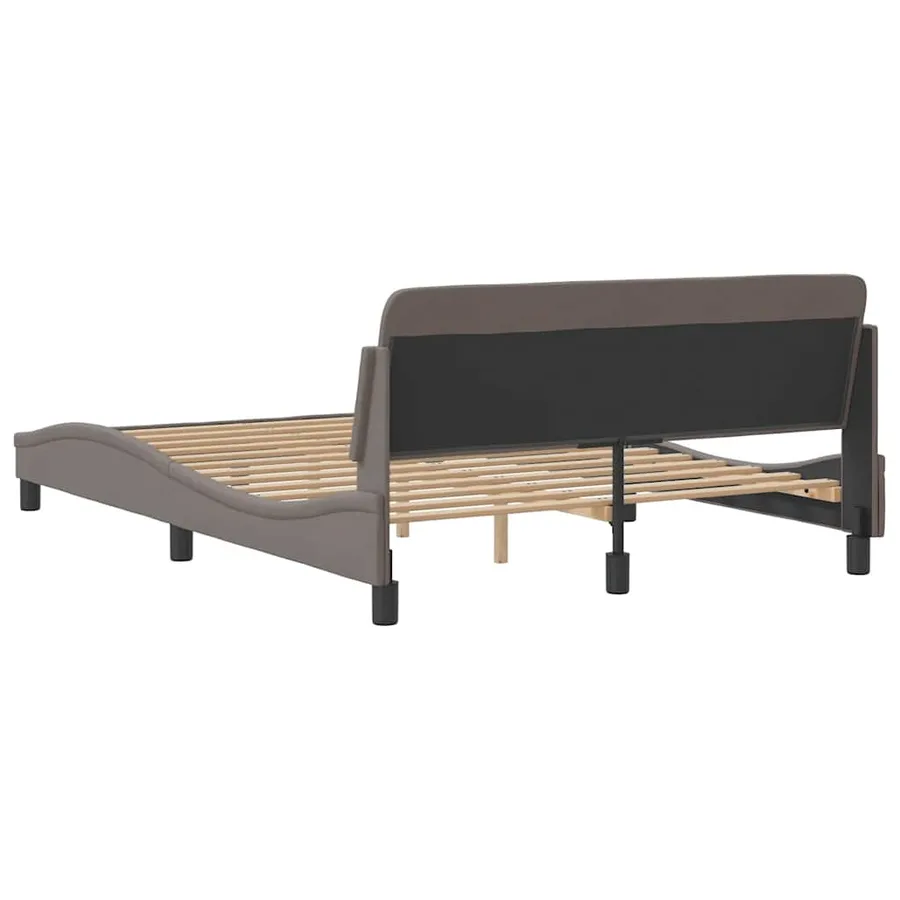 Cadre de lit Dover taupe 140x200 cm tissu - 6