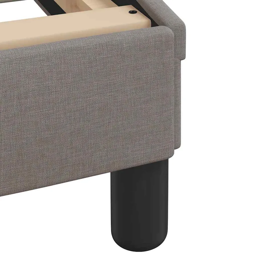 Cadre de lit Dover taupe 140x200 cm tissu - 7