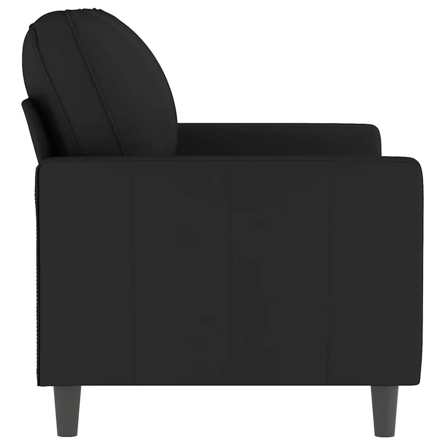 Canapé à 2 places Noir 120 cm Velours - 4