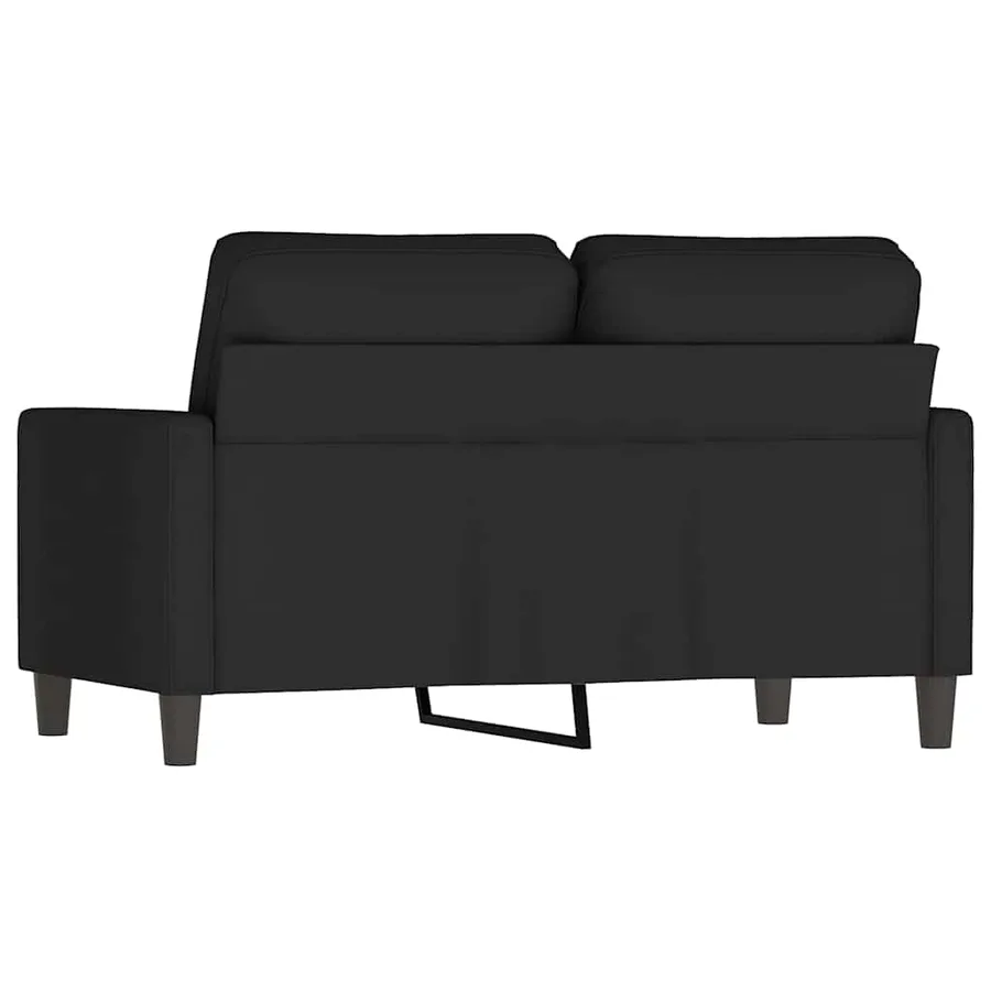 Canapé à 2 places Noir 120 cm Velours - 5