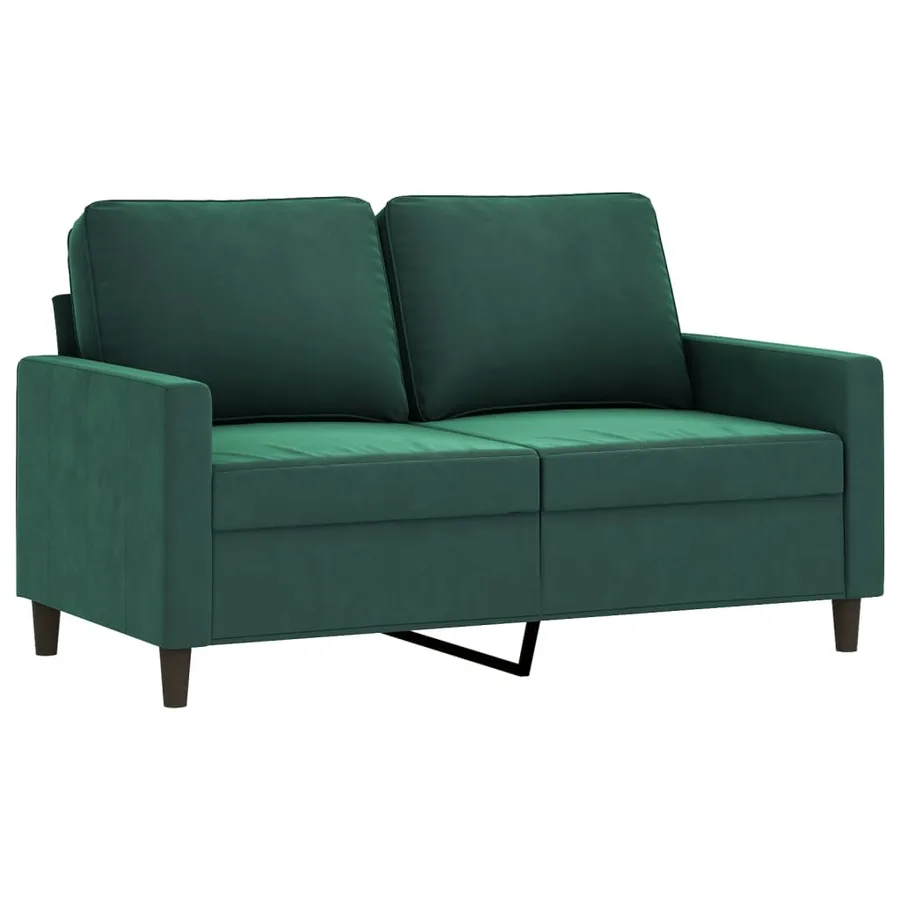 Ensemble de canapés 3 pcs avec coussins Vert foncé Velours - 3
