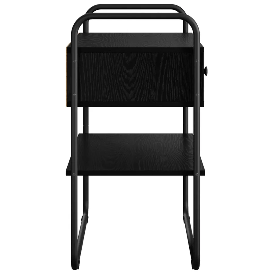 Table console Chêne noir 80 x 40 x 75 cm Bois d'ingénierie - 6