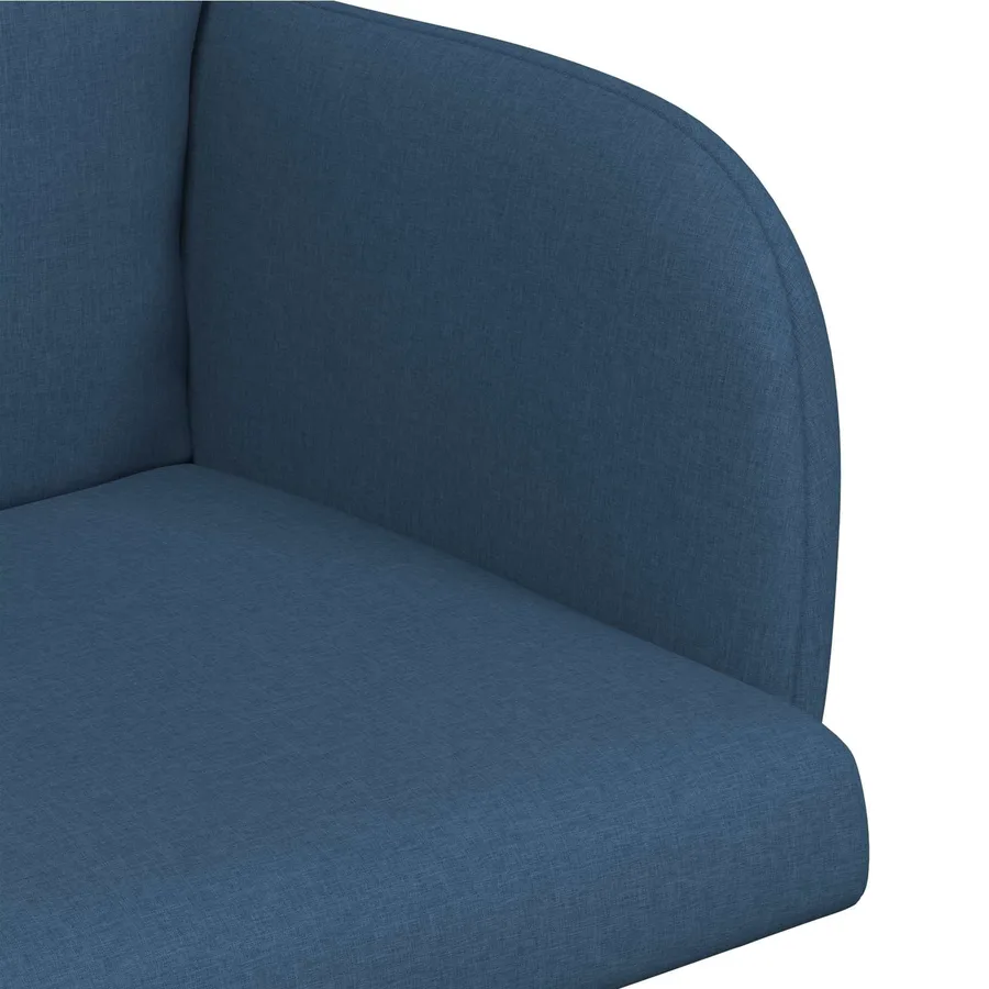 Chaises de salle à manger 2 pcs Tissu Bleu 60 x 56 x 96 cm - 6