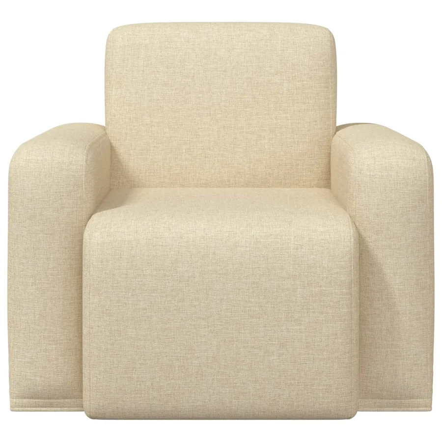 Fauteuil Crème Tissu - 3