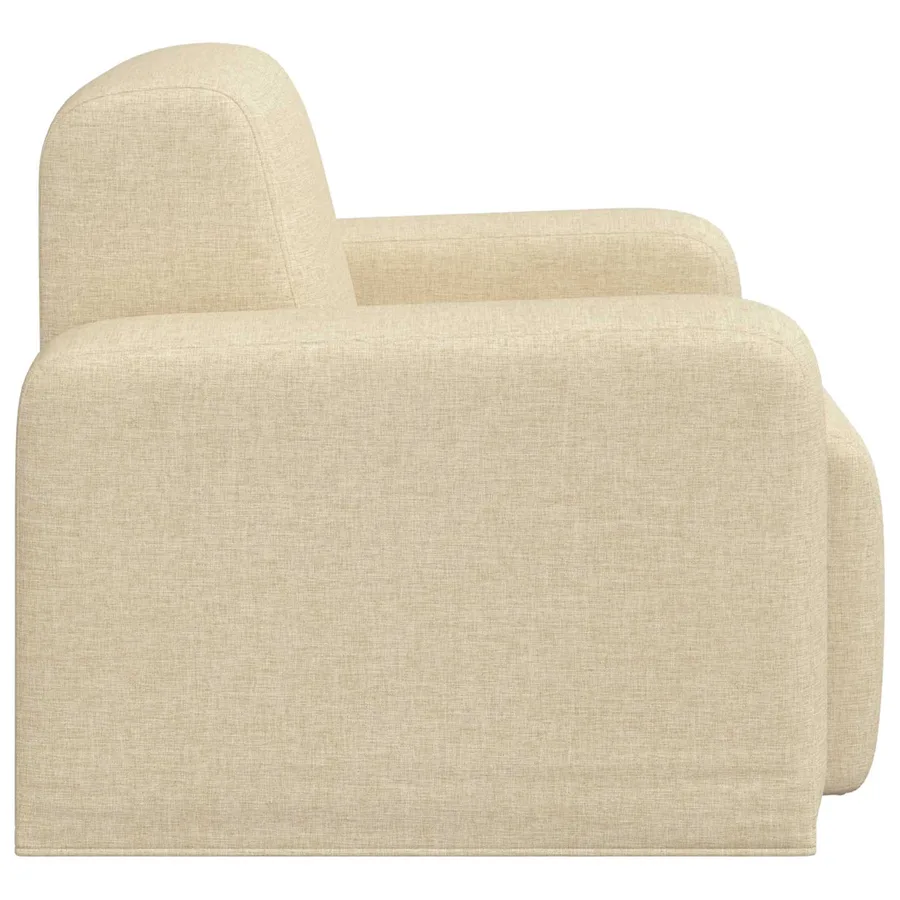 Fauteuil Crème Tissu - 4