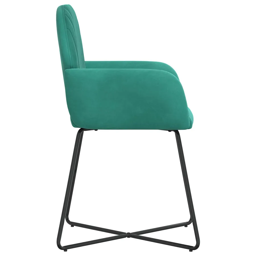 Chaises de salle à manger 6 pcs Velours Turquoise - 4