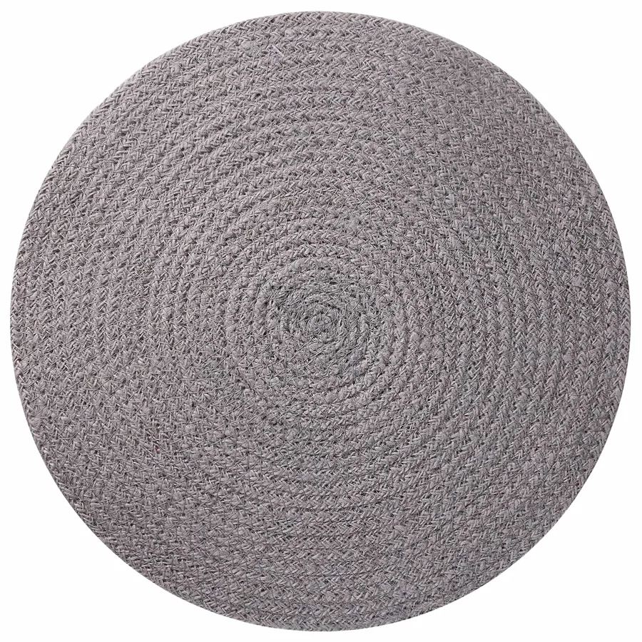 Placemets en jute 6 pcs Gris Ø 30 cm 100 % jute Tossa - 2