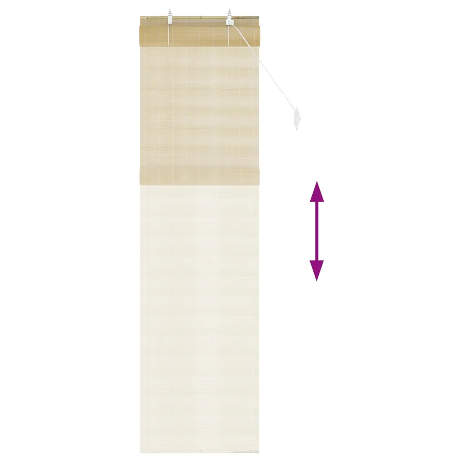 Store enrouleur Naturel 70 x 220 cm Bambou - 5
