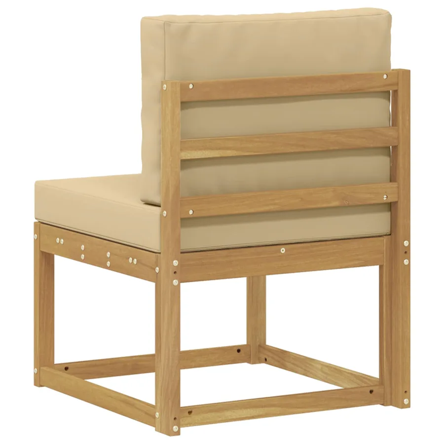 Ensemble de canapés d'extérieur Blanc et Beige 59 x 63 x 73 cm - 5
