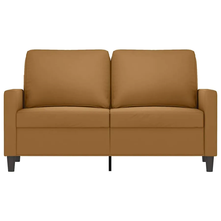 Canapé à 2 places Marron 120 cm Velours - 3