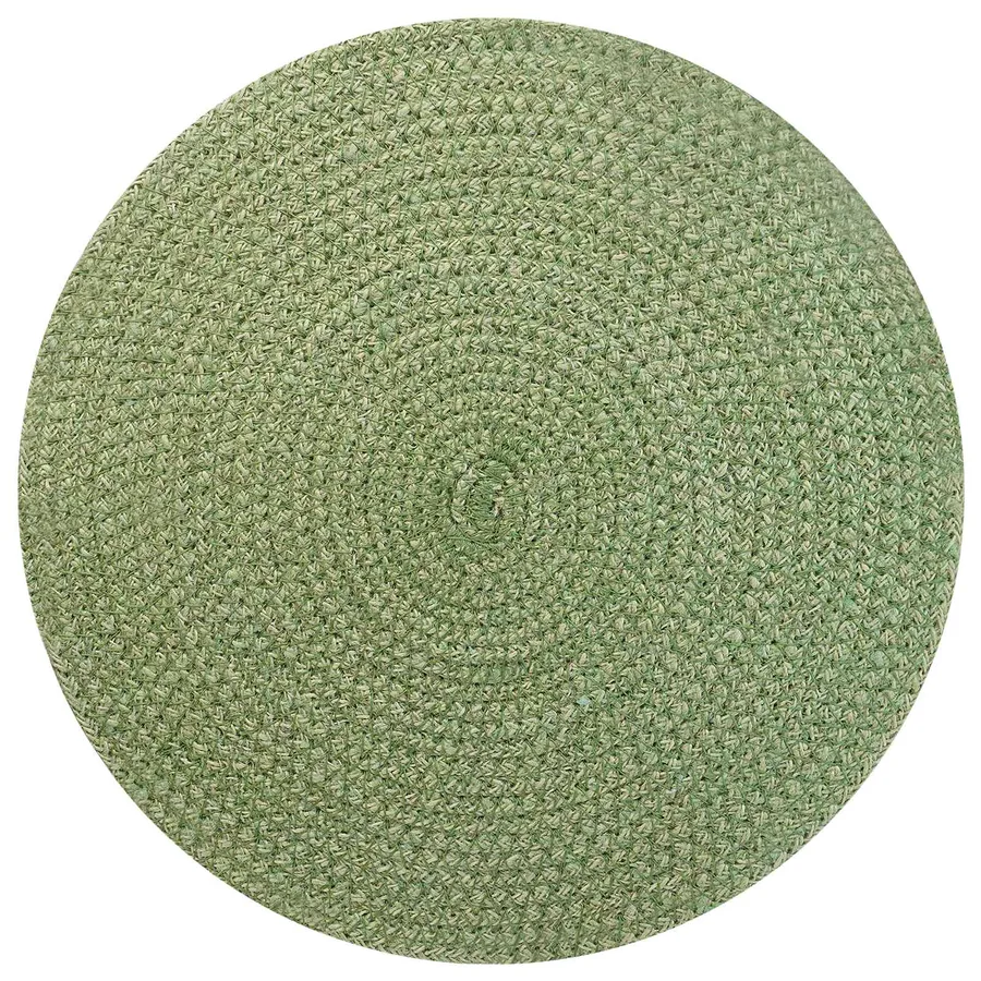 Placemets en jute 6 pcs Vert olive Ø 30 cm 100 % jute Tossa - 2