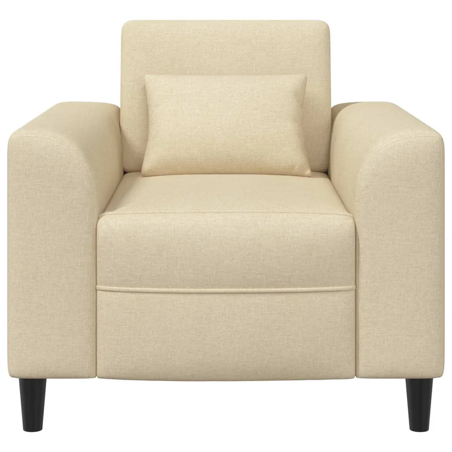 Fauteuil Crème Tissu - 3
