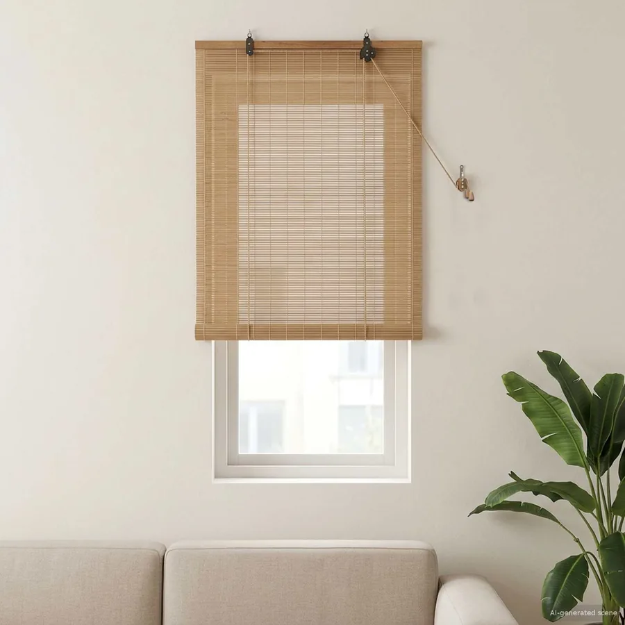 Store enrouleur Marron 50 x 160 cm Bambou