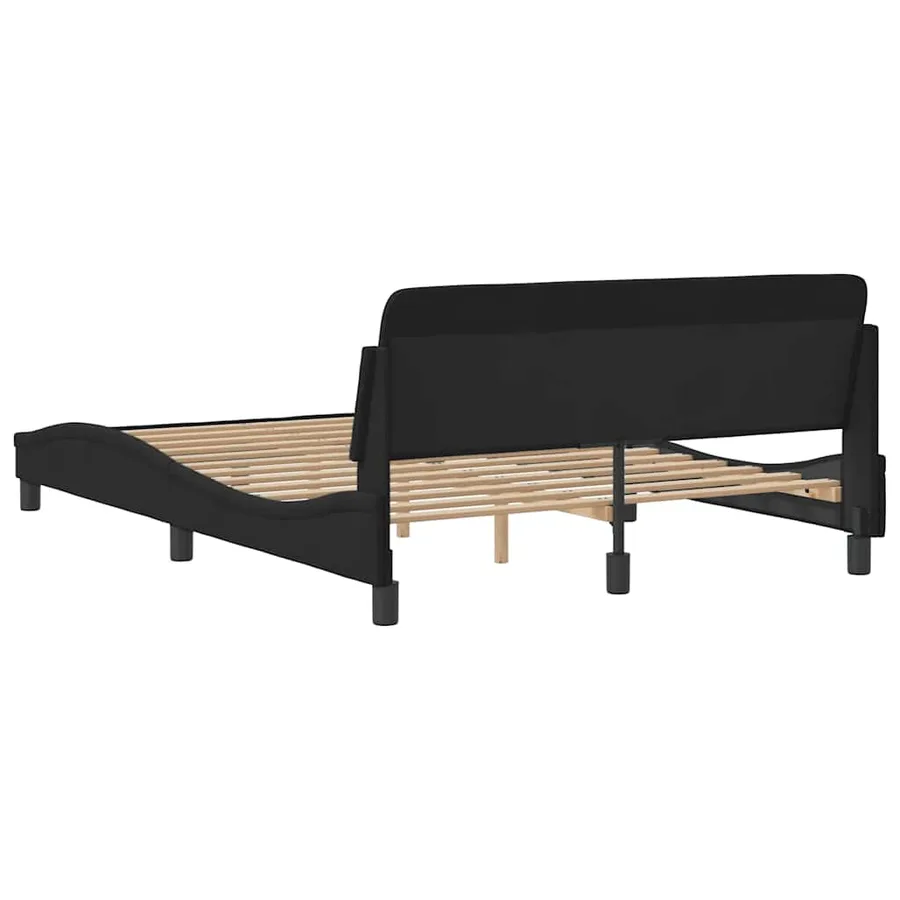 Cadre de lit Dover noir 140x200 cm velours - 6