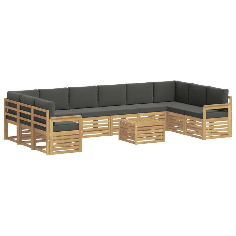 Ensemble de canapés d'extérieur 8 pcs Blanc et Anthracite - 2