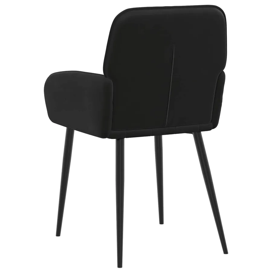 Chaises de salle à manger 2 pcs Velours Noir 57 x 50 x 85 cm - 5