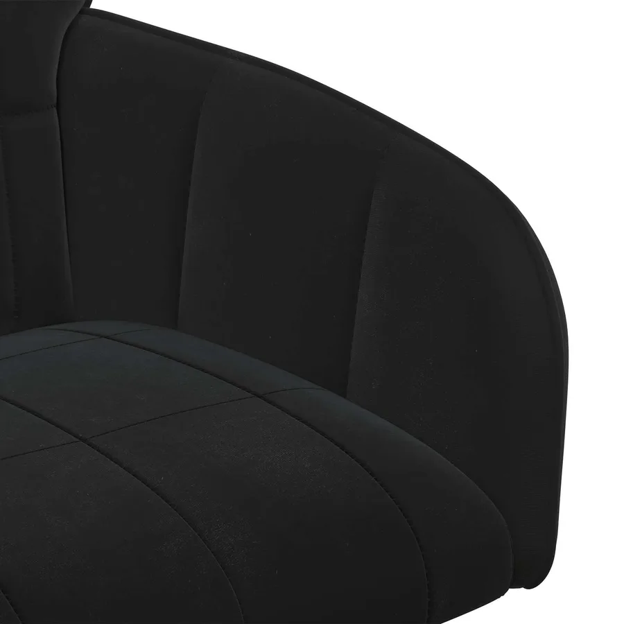 Chaises de salle à manger 2 pcs Velours Noir 57 x 50 x 85 cm - 6