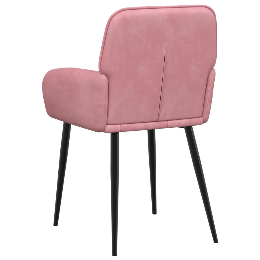 Chaises de salle à manger 2 pcs Velours Rose 57 x 50 x 85 cm - 5