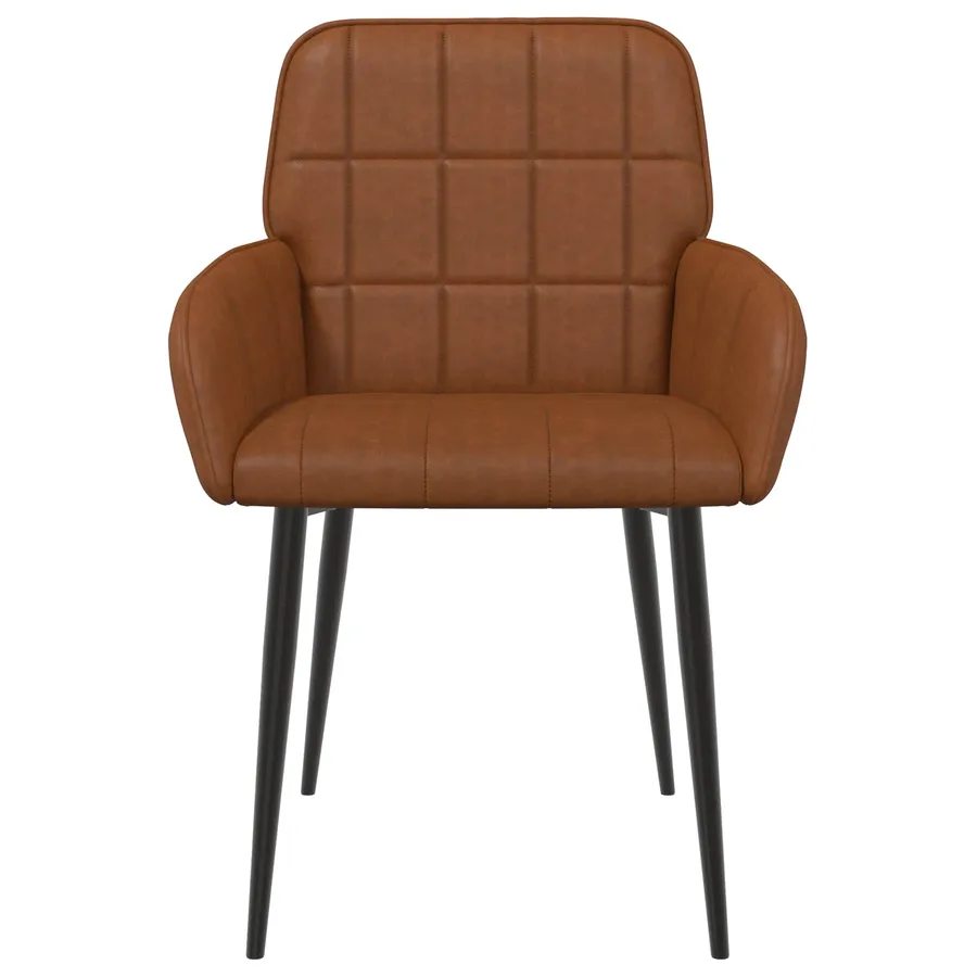 Chaises de salle à manger 4 pcs Simili cuir Marron - 3