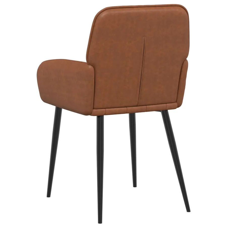 Chaises de salle à manger 4 pcs Simili cuir Marron - 5