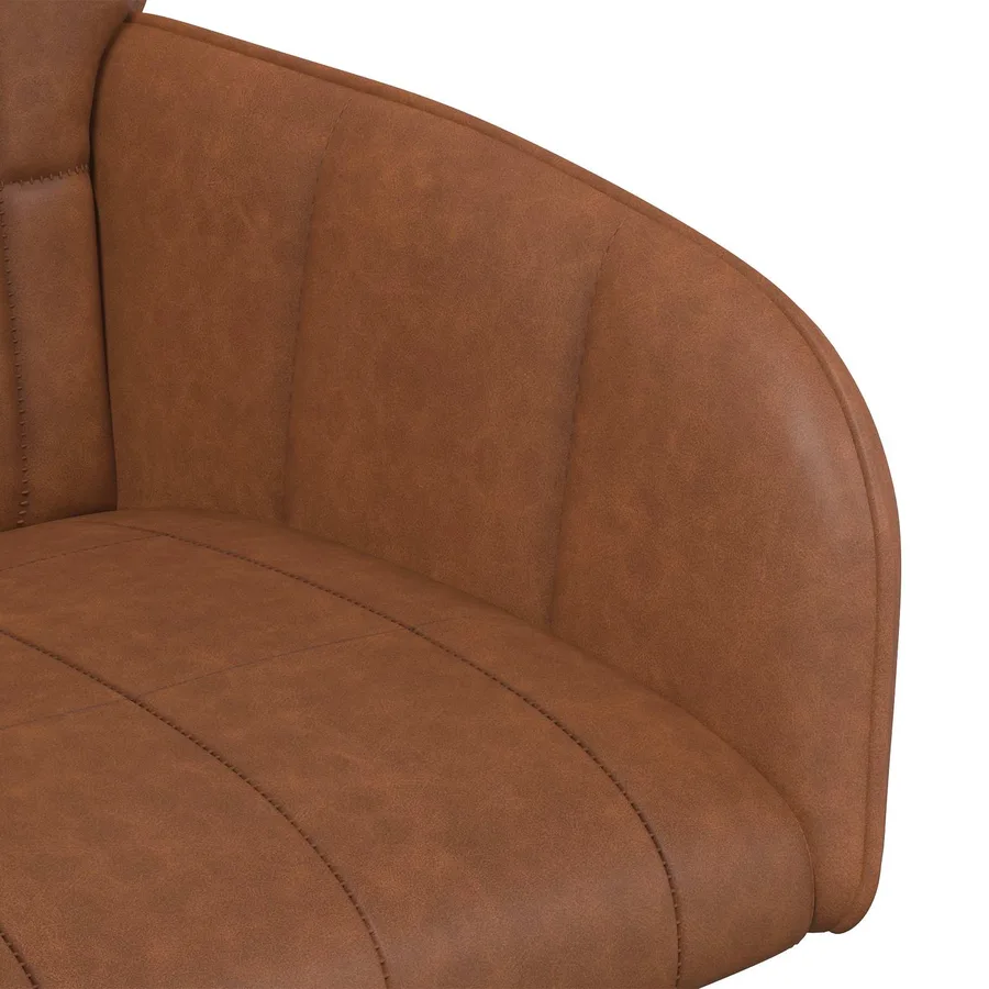 Chaises de salle à manger 4 pcs Simili cuir Marron - 6