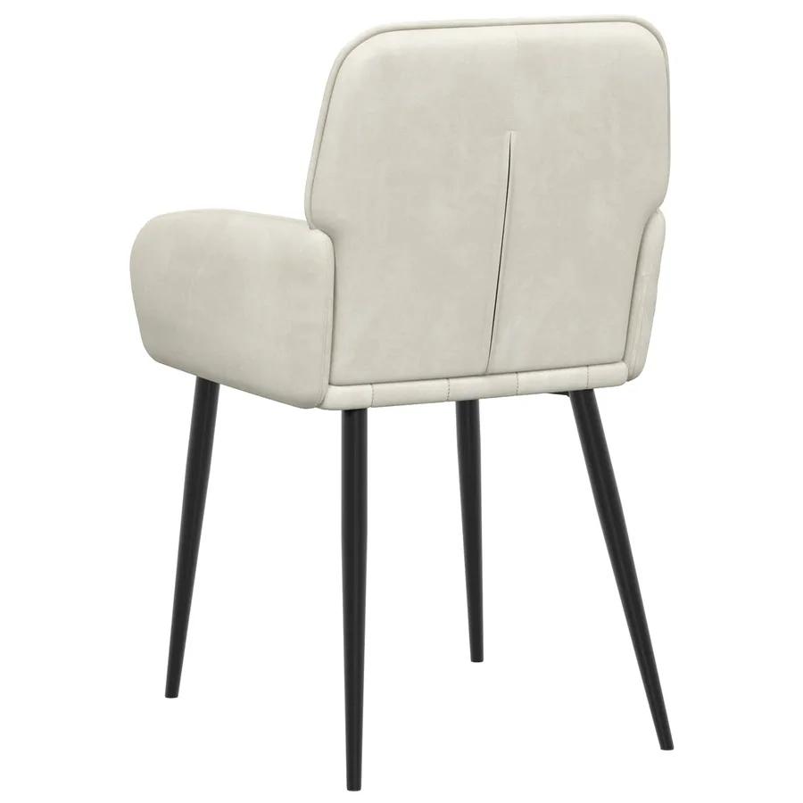 Chaises de salle à manger 4 pcs Velours Crème 57 x 50 x 85 cm - 5