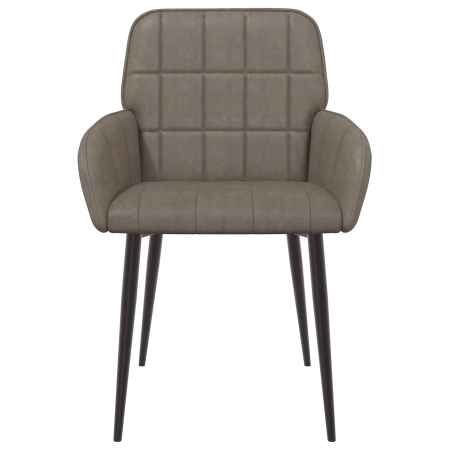 Chaises de salle à manger 2 pcs Simili cuir Gris - 3