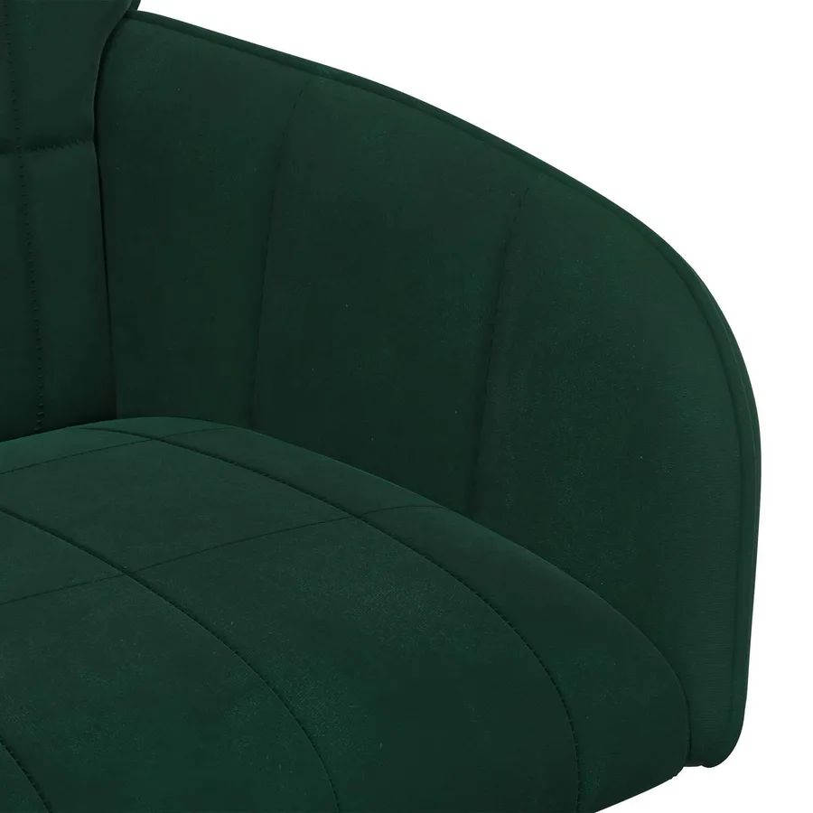 Chaises de salle à manger 4 pcs Velours Vert foncé - 6