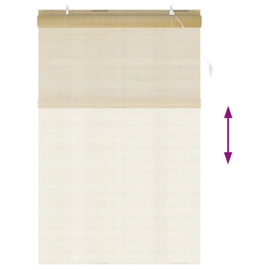 Store enrouleur Naturel 130 x 220 cm Bambou - 6