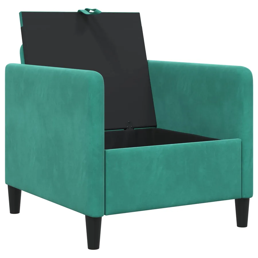 Sofa avec rangement Turquoise 72 x 78 x 87 cm Polyester - 4