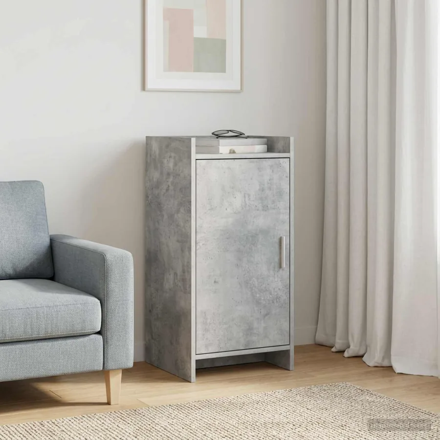 Buffet Gris béton 40 x 36 x 80 cm Bois d'ingénierie