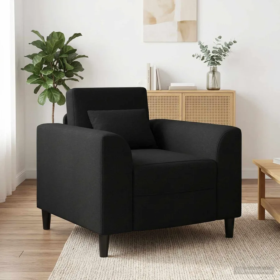 Fauteuil Noir Tissu