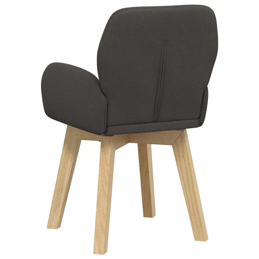 Chaises de salle à manger 6 pcs Bouclé Gris foncé - 5