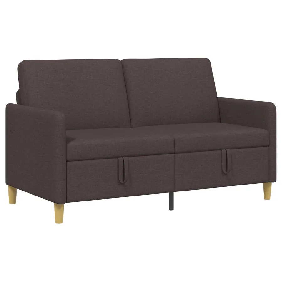 Sofa avec rangement Marron foncé 152 x 78 x 87 cm Polyester - 2