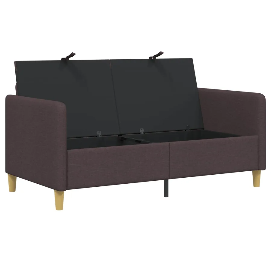 Sofa avec rangement Marron foncé 152 x 78 x 87 cm Polyester - 4
