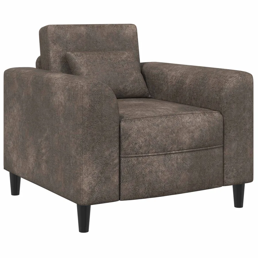 Fauteuil Gris foncé Simili daim - 2