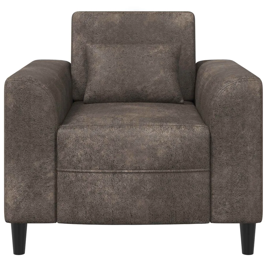 Fauteuil Gris foncé Simili daim - 3