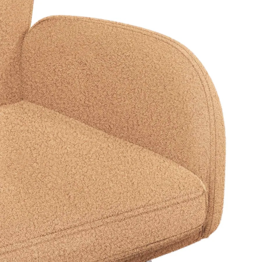 Chaises de salle à manger 6 pcs Bouclé Beige 59 x 57 x 85 cm - 6