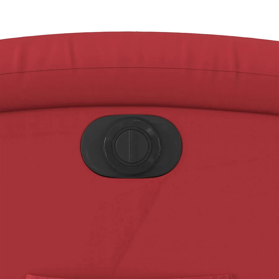 Fauteuil inclinable électrique Rouge Similicuir - 12