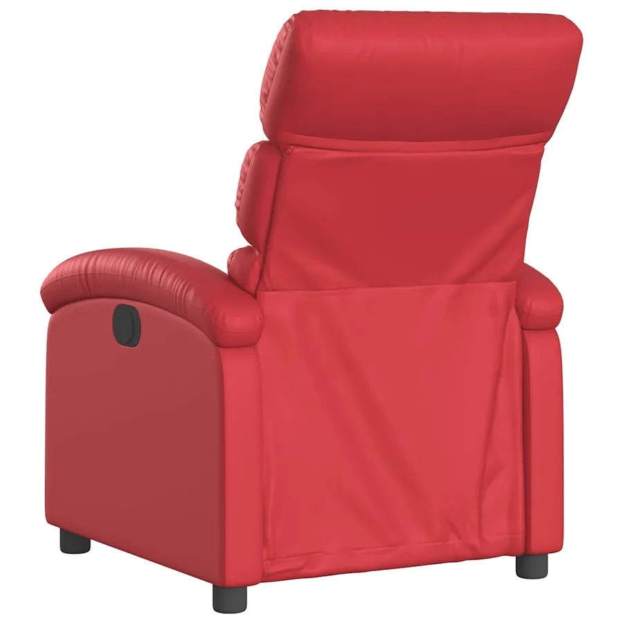 Fauteuil inclinable électrique Rouge Similicuir - 5